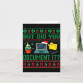 But Did You Doent It Funny Office Christmas Ugly S カード (正面)
