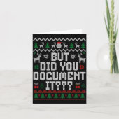 But Did You Doent It Funny Office Christmas Ugly S カード (正面)
