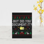 But Did You Doent It Funny Office Christmas Ugly S カード (黄色い花)