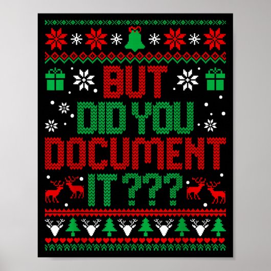 But Did You Doent It Funny Office Christmas Ugly S ポスター (正面)