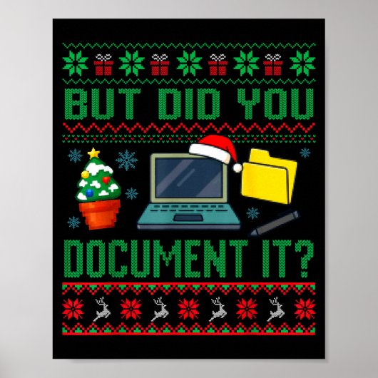 But Did You Doent It Funny Office Christmas Ugly S ポスター (正面)