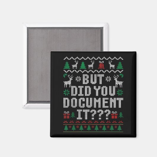 But Did You Doent It Funny Office Christmas Ugly S マグネット (正面/裏面)