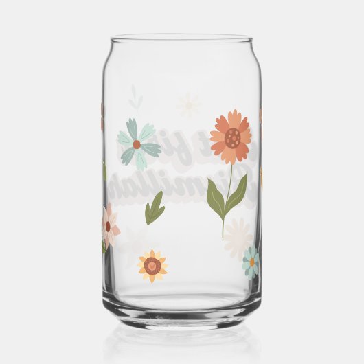 But First Bismillah Clear Glass Can Wildflowers ガラス缶 (右)