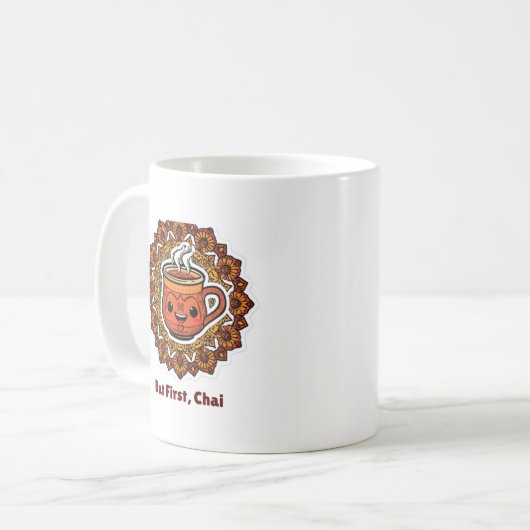 But First Chai - かわいいカップ コーヒーマグ コーヒーマグカップ (正面左)