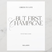 But First Champagne Elegant Wedding Sign (正面)