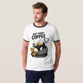 BUT FIRST COFFEE おもしろコーヒーリンガーTシャツ Tシャツ (正面フル)