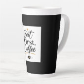 But First Coffee – シンプルなコーヒー愛好家マグカップ カフェラテマグ (右アングル)