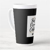 But First Coffee – シンプルなコーヒー愛好家マグカップ カフェラテマグ (左アングル)