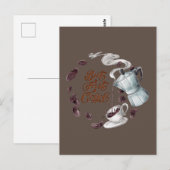 But First Coffee ポストカード (正面/裏面)