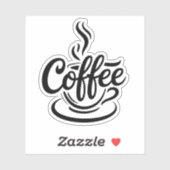 But First Coffee | モダンな手書き風タイポグラフィーデザイン シール (シート)