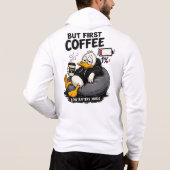 BUT FIRST COFFEE 楽しいコーヒーパーカーギフト パーカ (裏面)
