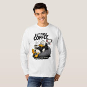 BUT FIRST COFFEE 楽しいコーヒーTシャツギフト Tシャツ (正面フル)