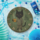 But First Coffee Black Cat ペーパープレート (パーティー)