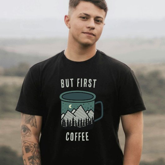 But First Coffee Camping Hiking Men's T-Shirt Tシャツ