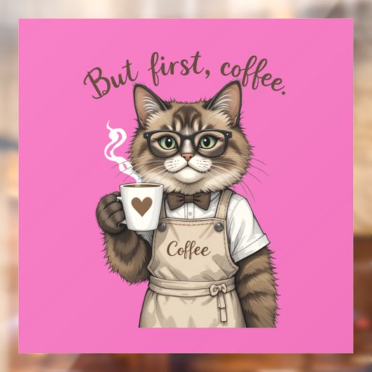 But First, Coffee Cat ウィンドウサイン (シート2)