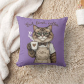 But First, Coffee Cat クッション (ブランケット)