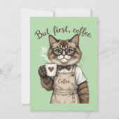 But First, Coffee Cat サンキューカード (正面)