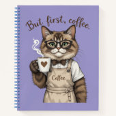 But First, Coffee Cat ノートブック (正面)