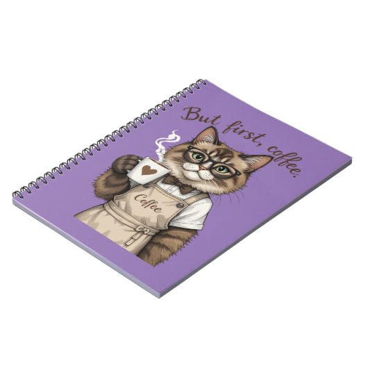 But First, Coffee Cat ノートブック (左側)