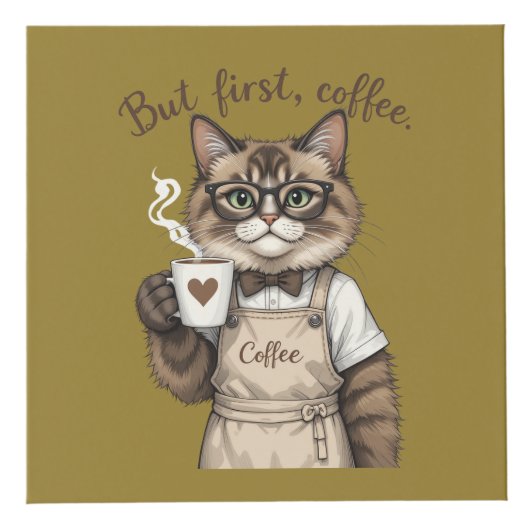 But First, Coffee Cat フォトキューブ (右)
