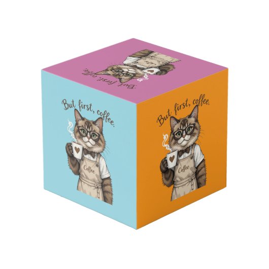 But First, Coffee Cat フォトキューブ (裏面アングル)