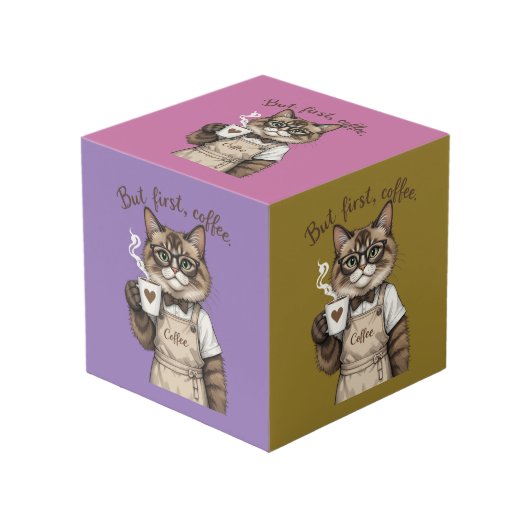 But First, Coffee Cat フォトキューブ (正面アングル)