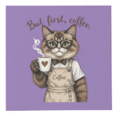 But First, Coffee Cat フォトキューブ (正面)