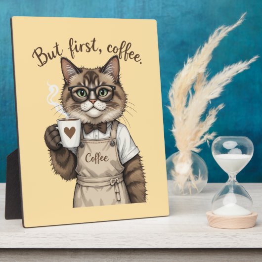 But First, Coffee Cat フォトプラーク (側面)