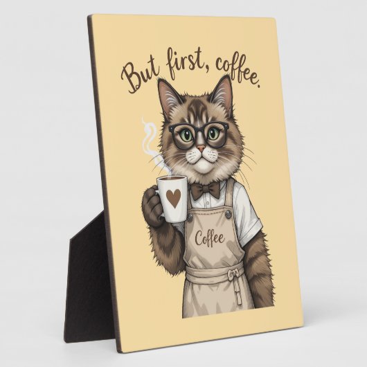 But First, Coffee Cat フォトプラーク (側面)