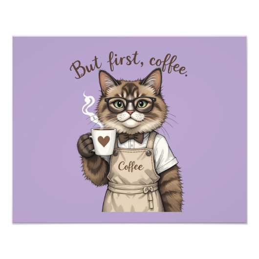 But First, Coffee Cat フォトプリント (正面)