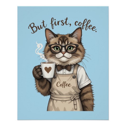 But First, Coffee Cat ポスター (正面)