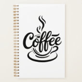 But First Coffee | Chic Modern Script Typography D プランナー手帳 (正面)