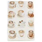 But First, Coffee Cups ミディアムペーパーバッグ (正面)