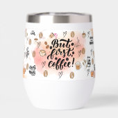“But First, Coffee – Cute Aesthetic Coffee Tumbler (背面)