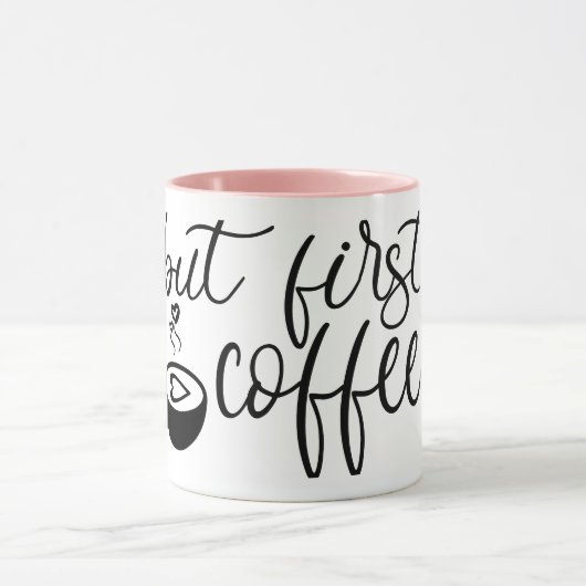 But First Coffee Cute Coffee Mug Funny Ceramic Mug マグカップ (中央)