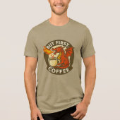 But First Coffee dragon funny java addict gift トライブレンドTシャツ (正面)