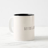 But First, Coffee – Minimalist Coffee Quote Mug ツートーンマグカップ (正面左)