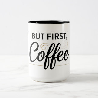 But First Coffee Two-Tone Mug 15oz ツートーンマグカップ