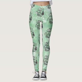 But First Country Music Light Green Leggings レギンス