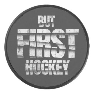 But First Hockey – Funny Hockey Lover Quote Design アイスホッケーパック