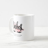 But First Lashes | ラッシュテクニシャンのモノグラム コーヒーマグカップ (正面左)
