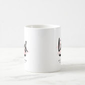 But First Lashes | ラッシュテクニシャンのモノグラム コーヒーマグカップ (中央)
