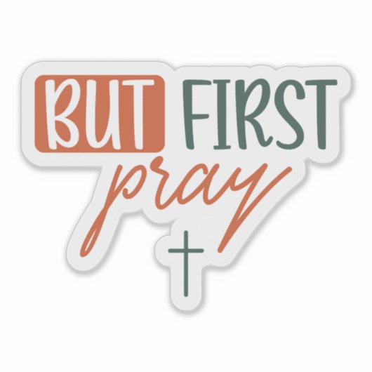 But First Pray シール (正面)