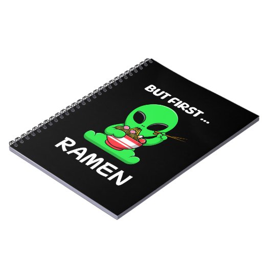 But first Ramen fun Alien ノートブック (左側)