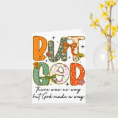 But God Christian Autumn Thankful Coquette Bow Tha カード (黄色い花)