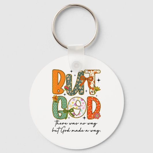 But God Christian Autumn Thankful Coquette Bow Tha キーホルダー (正面)