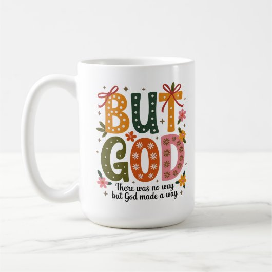 But God Made a Way Inspirational Christian コーヒーマグカップ (左)