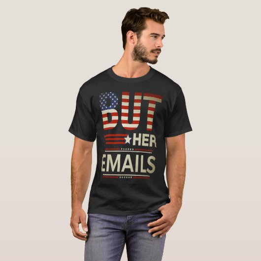 But Her Emails Meme Political Saying American Flag Tシャツ (正面フル)