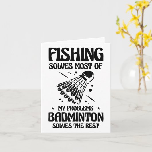 But In My Head Im Playing Badminton Player Shuttle カード (黄色い花)