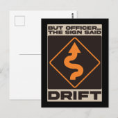 But Officer, The Sign Said Drift ポストカード (正面/裏面)